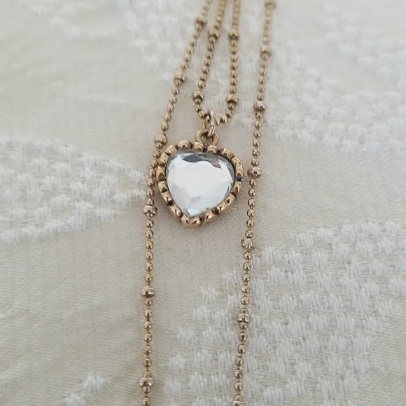 Vintage Betsey Johnson Leopard Print Heart Necklace - Picture 7 of 10